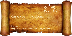Kerekes Taddeus névjegykártya